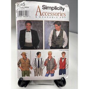 Simplicity 9345 Sewing Pattern Vest & Wearable Art uncut 1995